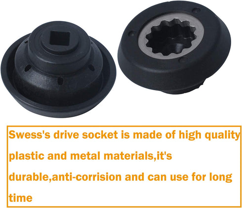 Drive Socket Kit Suitable for RX 1700W Blender Juicer Mixer Professional Base Gear Replacement Accessories Metal & Plastic (4Packs)