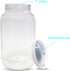 ljdeals 1 Gallon Clear Plastic Jars with Lids, Wide Mouth Storage Containers, Pack of 2, BPA Free, Food Safe, made in USA