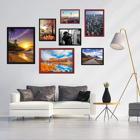 10x14 inch Wood Picture Frames for Wall Hanging,Diamond Painting Frames Rectangle Baby Scan Picture Frame for Family Walls Decoration,Anniversary,Wedding,Christmas,Halloween,Shower,Certificate (Red)