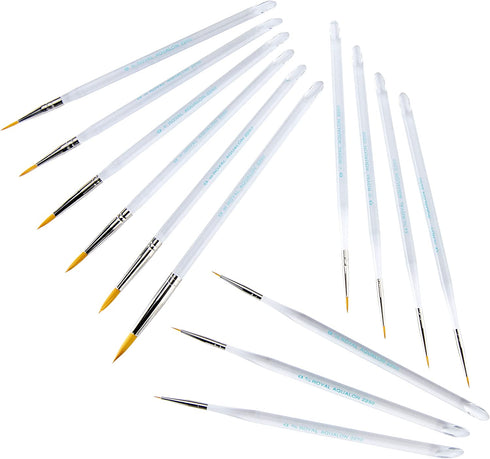 Aqualon Royal and Langnickel Short Handle Paint Brush Set, Round, 13-Piece