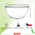 Simax 1.8 Quart Glass Mixing Bowls: Clear Glass Bowl - Kitchen Bowls use as Cooking Bowls - Baking Bowls - Microwave & Oven Safe Bowls - Mixing Bowls for Kitchen - Small Bowl for Salad. Prep & Serving