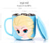 Disney 3D Princess Snow White Pink Durable Stainless Steel Insulated Cup with Lid, 250ml