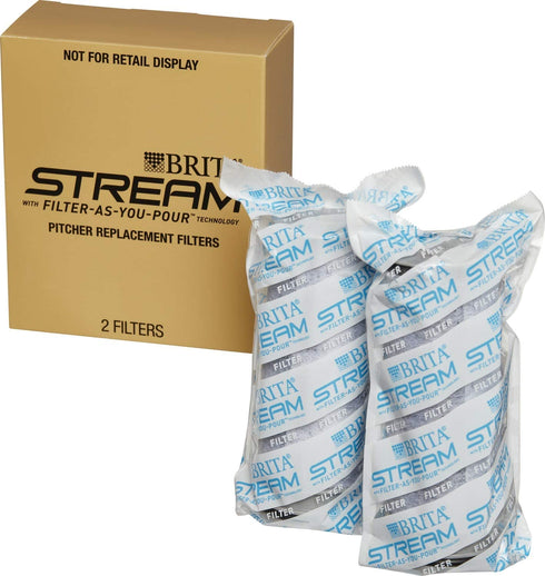 Brita Stream Filters, 2 Count (Pack of 1), Grey