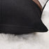 HOMFINE Farmhouse Throw Pillow Covers 18 x 18 - Decorative Accent Pillow Cover Set of 2 , Modern Decor Faux Leather Patchwork Square Cushion Pillow Case for Couch Sofa, Black
