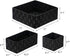 Nicunom 4 Pack Woven Storage Box Cube Basket Bin Container Box, Nylon Storage Basket for Closet, Dresser, Drawer, Shelf, Office Divider Organizer Bins, Black