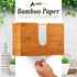 AdirHome Bamboo Paper Towel Dispenser 4.8" x 11.6" x 7.8" - Wall Mount or Countertop for Multifold Hand Napkins - Bathroom, Kitchen, Home or Commercial Use (Bamboo)