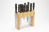 11 Slot Bamboo Knife Block w/ Magnetic Sides - Thomas Grace Homewares Kitchen Universal Knife Holder Organizer (KNIFE BLOCK WITHOUT KNIVES). Magnetic Knife Block Strip Boosts Storage to 15 Knives