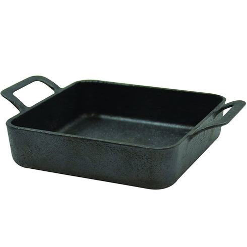TableCraft Products CW30150 Cast Iron Mini Square Server, 5" L (6…ž" with Handles) x 5 x 1¼", 1.75" Height, 5" Width, 6.875" Length