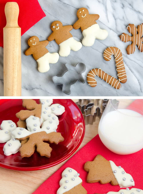 StarPack Home Christmas Cookie Cutters Set (18 Piece) - Favorite Holiday Shapes including Gingerbread Man, Star and Snowflake Cutter Shapes