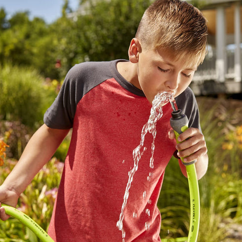 Flexzilla Garden Hose with SwivelGrip, 5/8 in. x 10 ft., Heavy Duty, Lightweight, Drinking Water Safe - HFZG510YWS