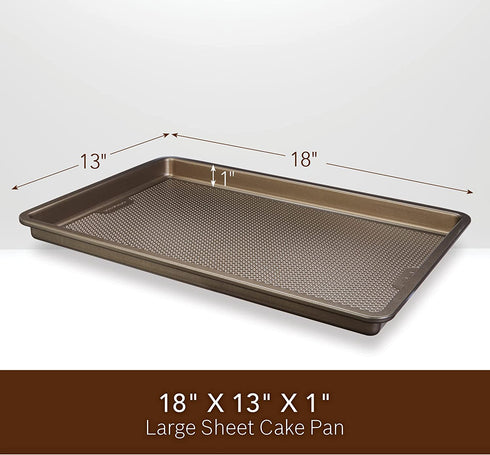 Goodcook Nonstick Textured Bakeware, Large (18 x 13), Champagne Pewter