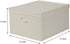 Household Essentials 115 Storage Box with Lid and Handle | Natural Beige Canvas | Jumbo