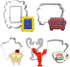 6 PCS Friends TV Show Frame Cookie Cutters Set Door Turkey Lobster Sofa Coffee Cup Central Perk Stainless Steel Cookie Molds