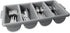 Rubbermaid Commercial Products 4-Compartment Cutlery Bin, Gray, Supplies for Restaurant Kitchen Use