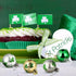 12 Pieces St. Patrick's Day Hanging Ornament Ball Green Shamrocks Plastic Ball Ornament 1.57 Inch Good Luck Clover Hat Balls Decorations Baubles with Hanging Rope for St. Patrick's Day Party Supplies