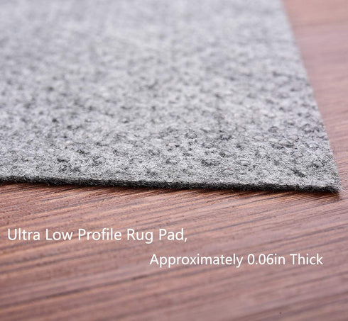 Newest Non Slip Area Gripper Rug Felt Pad, Ultra Strong Anti-Slip, Thin Profile 0.06in Thick, Keep Your Rugs in Place (2 x 4 ft)- Gray