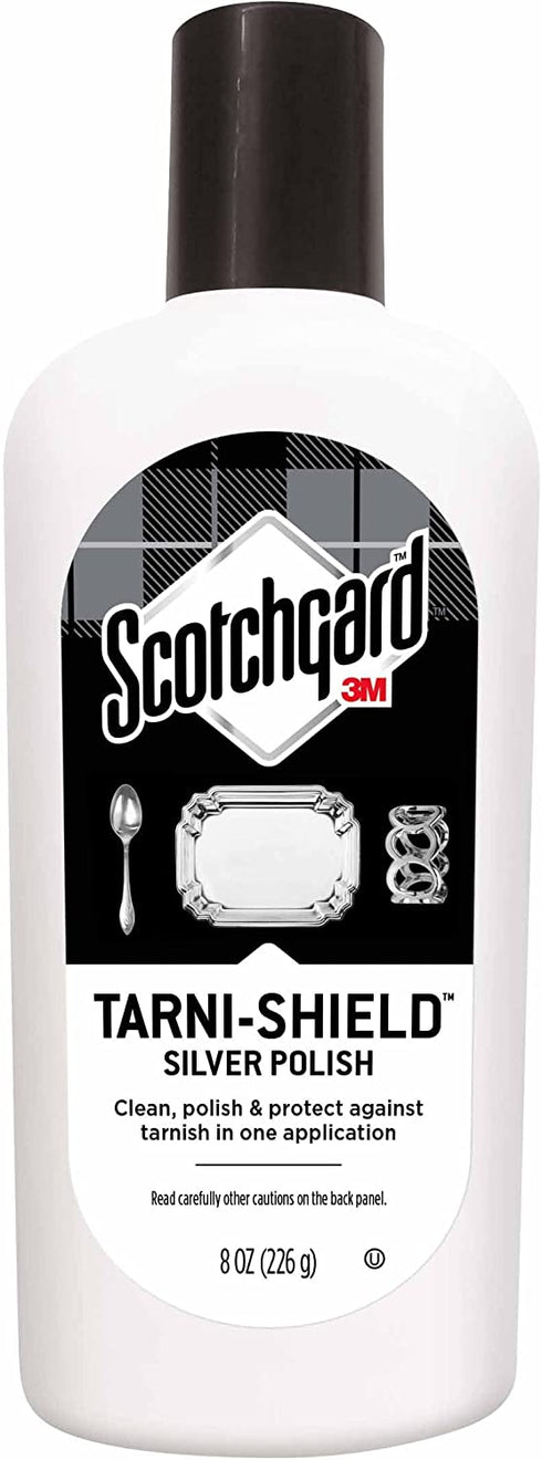 Scotchgard Tarni-Shield Silver Polish, Clean, Polish & Protect Against Tarnish in One Application, 8 Ounces