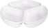 AQUIVER 9 inch Matte Ceramic Divided Serving Platter & Tray - 3 Compartment White Serving Plates for Candy, Nuts, Fruit, Veggies, Appetizers, Set of 2
