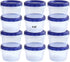 HomeyGear 12 Pack Small Twist Top Food Storage Containers Leak-Proof, Airtight Storage Canisters with Screw & Seal Lids | BPA-Free, Stackable, Reusable Kitchen Essentials, Snack 4-Ounce