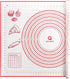Extra Large Silicone Pastry Mat, Non-Slip with Measurement Non Stick, Large and Thick, for Fondant, Rolling Dough, Pie Crust, Pizza and Cookies - BPA Free Easy Clean Kneading Matts,24" x 32", Red