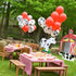130 pcs Cow Party Balloon Garland, Farm Party Balloon Set of Cow Print Balloons,White Black Red Balloons, Animal Walking Balloons for Baby Shower Kid's Birthday Party