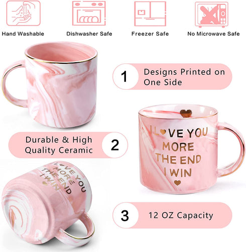 Gifts for Mom Her Girlfriend Wife, 12 oz Coffee Mug for Mom Women, Mothers Day Birthday Anniversary New Year Novelty Mug Gift from Daughter Son boyfriend Husband Funny Valentines Presents