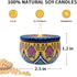 Soyyla Set of 9 Scented Candle for Christmas Thanksgiving Housewarming Return Gift, 2.2oz Soy Wax Aromatherapy Candle for Stress Relief, Cute Bohemian Travel Portable Tin Candles, 2.2oz, Pack of 9