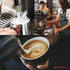 Milk Frothing Pitcher 900ml 32oz Steaming Pitchers Stainless Steel Milk Coffee Cappuccino Latte Art Barista Milk Jug Cup with Insulated Glasses Espresso Mug, 2 Spoon