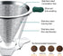Pour over coffee filter stainless steel slow drop coffee filter metal cone paperless metal cone reusable single cup coffee drip cone 1-2 cups?, cnuben V60 coffee dripper without filter