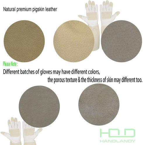 Pruning Gloves Long for Men & Women, Pigskin Leather Rose Gardening Gloves- Breathable & Durability Gauntlet Gloves Medium