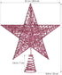 25cm CHRISTMAS Tree Iron Star Topper Glittering CHRISTMAS Tree Decoration Ornaments (Pink)