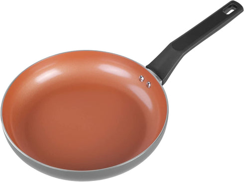 MOBUTA 11 Inch Nonstick Frying Pan,Copper Cooking Skillet with Ceramic Coating, Induction Incompatible, 100% PFOA Free