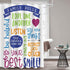 SDDSER Family Rules Shower Curtain Educational Motivational and Inspirational Quotes Decor Bathroom Curtain for Kids, 72 x72 in Bathtub Showers Waterproof Fabric with 12 Hooks YLQQSD303