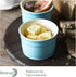 DOWAN Ramekins, Porcelain Ramekins 8 oz Oven Safe, Set of 6 Ramekins for Creme Brulee, Souffle Dishes Custard Cups Dessert Small Bowls for Pudding, Turquoise Ramekins for Baking