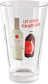 Pavilion Gift Company Life is More Fun with Rum-Rum & Coke 16 oz Pint Glass Tumbler, 1 Count (Pack of 1), Red