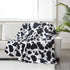 Fleece Cow Print Blanket Black and White Bed Cow Throws Soft Couth Sofa Cozy Warm Small Blankets Plush Gift for Daughter Mom, Bedroom Decor 40x50 inch