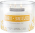 Essential Elements by Candle-lite Scented Candles, Vanilla & Sandalwood Fragrance, One 14.75 oz. Three-Wick Aromatherapy Candle with 45 Hours of Burn Time, Off-White Color