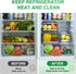 Set of 3 Fruit Vegetable Storage Container Refriger Organizer Food Bin Stackable Durable Pantry w Drawers,Pull-out Design Cabinet Containers w/ Lid Ventilation for Keeping Fruit Vegetable Fresh