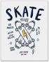 Skateboarding Quotes Wall Art Decor Prints - Set of 4 (8x10) Inch Poster Photos - Bedroom Gift Idea