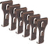 SXUEG Brick Hook Clips for Hanging, Metal Hook for Hanging Outdoor Clips for Pictures Fits Brick 2 1/4 Inch to 2 3/8 Inch (Bronze(6pcs) fits Bricks 2-1/4" to 2-3/8" high)