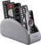 TV Remote Control Holder with 5 Compartments,Pu Leather Remote Caddy/Box/Tray Bedside Table Desk Storage Organizer for DVD, Blu-Ray, Media Player, Heater Controllers and Cosmetics Office Supplies