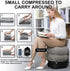 JefDiee Inflatable Travel Foot Rest Pillow, Kids Airplane Bed, Adjustable 3 Layers Height Leg Rest Pillow, Adults Travel Essentials Great for Airplane, Office, Home, Trains, Cars