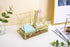 Upgraded Desk Organizer for Women, Cute Mesh Office Supplies Accessories Essentials Caddy with Drawer for Home & Office Desktop Organization & Decor, Gold