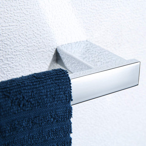 RANDOM 12-inch Bath Towel bar Bathroom Hardware Accessories Kitchen Nordic Minimalist Single-bar Stainless Steel Towel Rack Modern Hotel Style Wall-Mounted Mirror Chrome 96009-2-12C