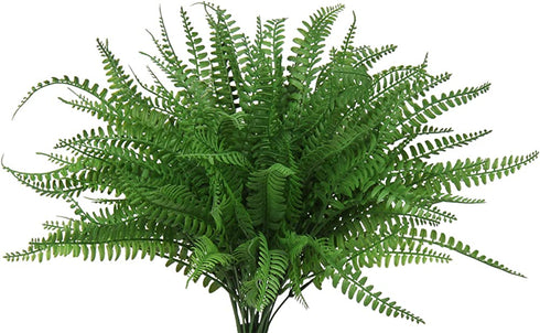Artificial Boston Fern Plants Bushes Fake Greenery Shrubs Branches for for Decor Home Indoor Outdoor Garden 4pcs