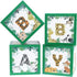 Baby Shower Safari Jungle Animal Box Set of 4 Baby Block Boxes for Gender Reveal Party Supplies Birthday Party Decorations Boy Girl Baby Blocks Decorations. (Green)