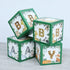 Baby Shower Safari Jungle Animal Box Set of 4 Baby Block Boxes for Gender Reveal Party Supplies Birthday Party Decorations Boy Girl Baby Blocks Decorations. (Green)