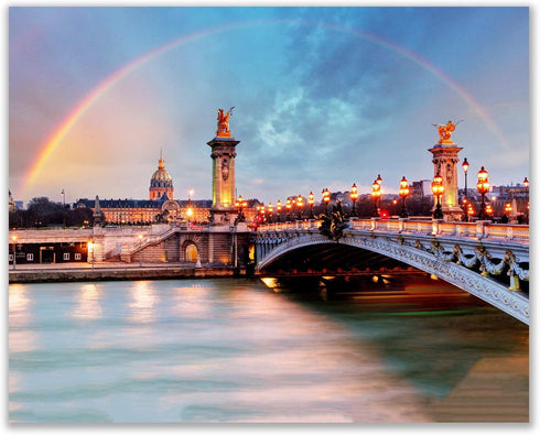 Perfect Rainbows at History's Greatest Sites. Put a piece of heaven on your wall with these Historic Sites - A Nature's Landscape (Set of 4): Modern Art Decor Unframed Photo Prints (8"x10")