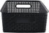 Advantus Plastic Weave Bins, Medium, Black, Pack of 2,40327
