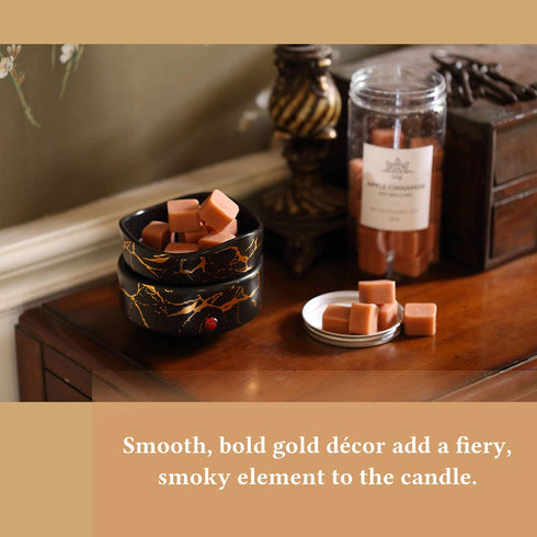 Cocopin 2-in 1 Luxurious Wax Melter, Electric Candle Warmer, 100% Safe, No Flame, Wick or Soot, Bold Gold D©cor (Bold Gold)